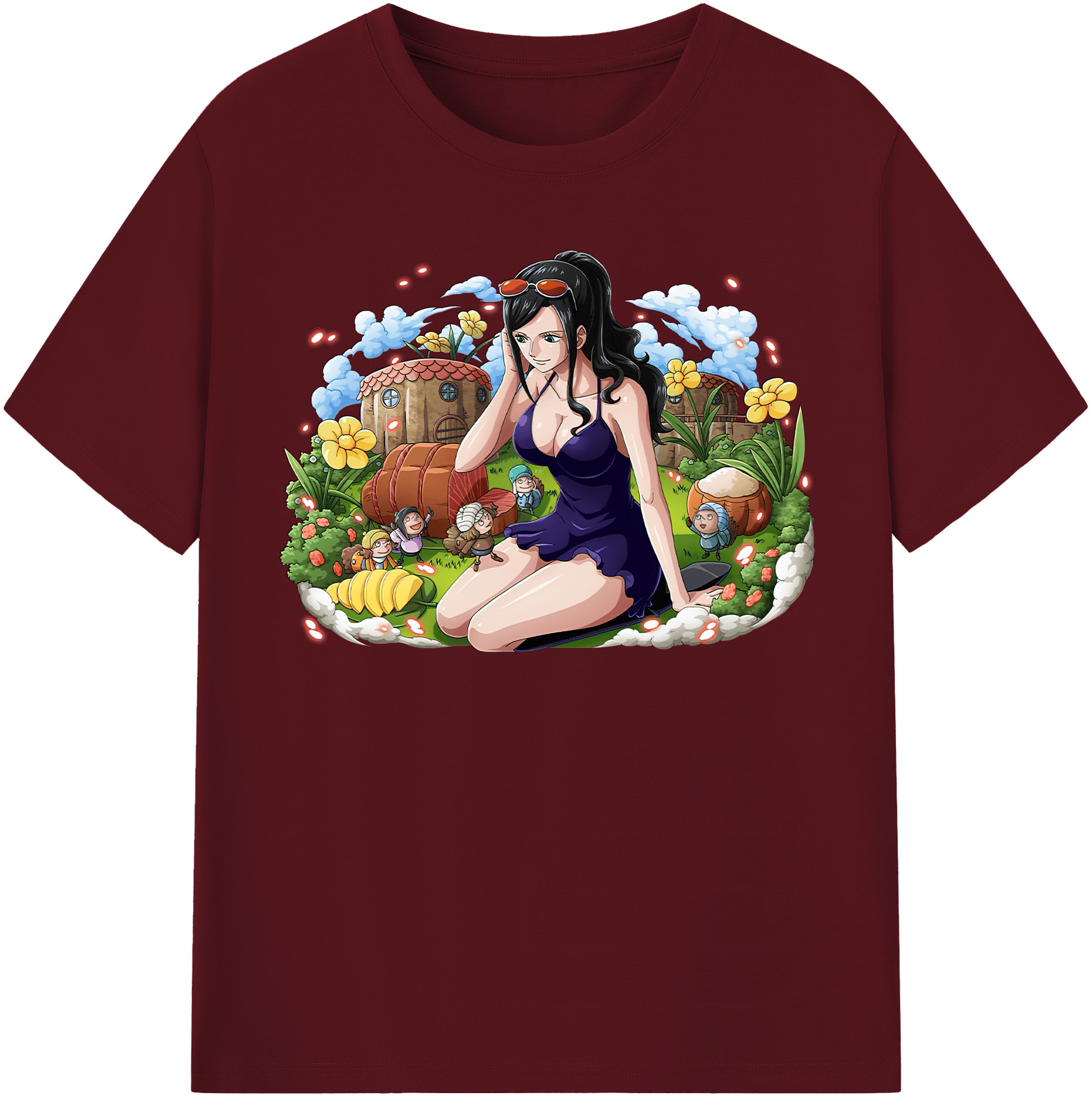 ワンピース ニコ・ロビン ONE PIECE Nico Robin 綿100％半袖Tシャツ（フロントプリント）